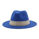 Panama Hat Western Cowboy Hats for Women Solid Big Brim Casual Fedoras Men Women Camel Black White Felted Hat Sombreros Gorras