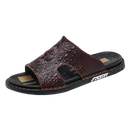 Genuine Leather Men Slippers Crocodile Grain Slip On Slipper Man Shoes For Men Slides Casual