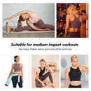 CRZ YOGA Women High Neck Longline Sports Bra - Padded Racerback Yoga Bra Crop Tank Top with Built in Shelf Bra