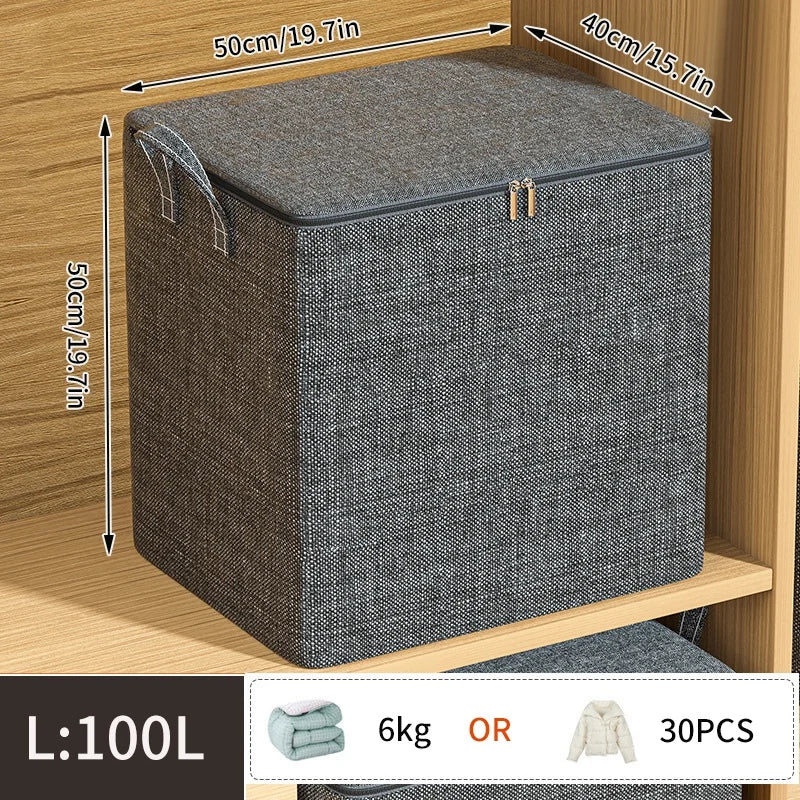 Dustproof Quilt Storage Bag With Zipper Household Storage Box 
Multi Functional Non-woven Home Storage Bag Home Storage supplies