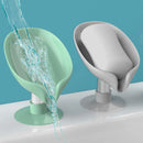 Leaf Shape Soap Box Drain Soap Holder Bathroom Accessories Suction Cup Soap Dish Tray Soap Dish for Bathroom Soap Container