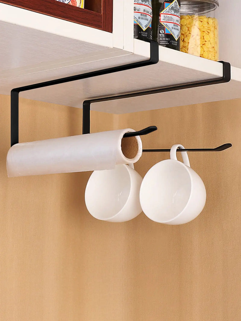 Paper Roll Holder Towel Rack Hanging Shelf Bathroom Storage Toilet Rack Home Kitchen Tissue Accessoriy Wall Stand Hanger Kitchen