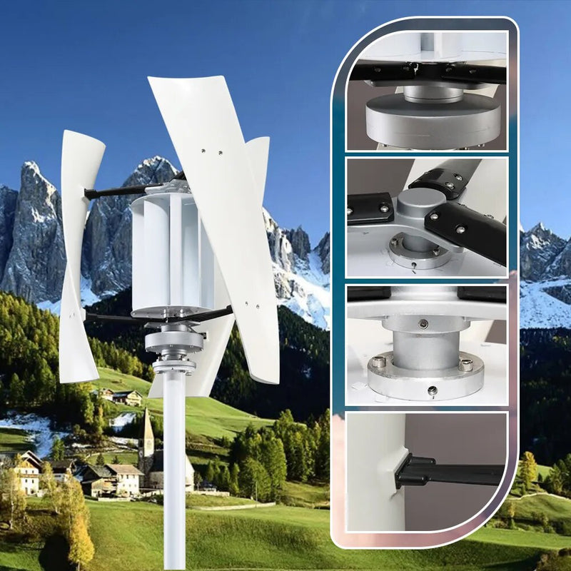 Vertical wind turbine 5KW Axis Maglev Plant High Voltage Generator For Home Use 5000w 2000w 24V 48V Hybrid Charge Controller