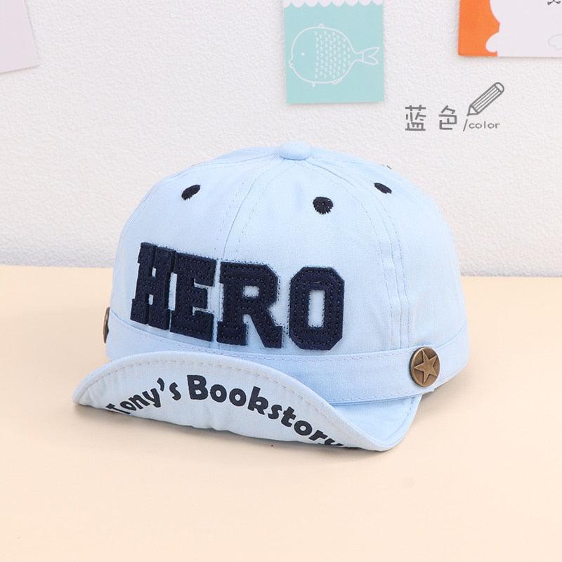 6-24 Months Spring Summer Baby Hat Baby Girls Boys Denim Baseball Cap Kids I Love Mama and Papa Flat Cap Children Sun Hat