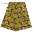 African Real Wax Print Fabric Organic 100% Polyester VeritableWax High Quality 6 Yards 3Yards African Fabric For Party Dress A-2