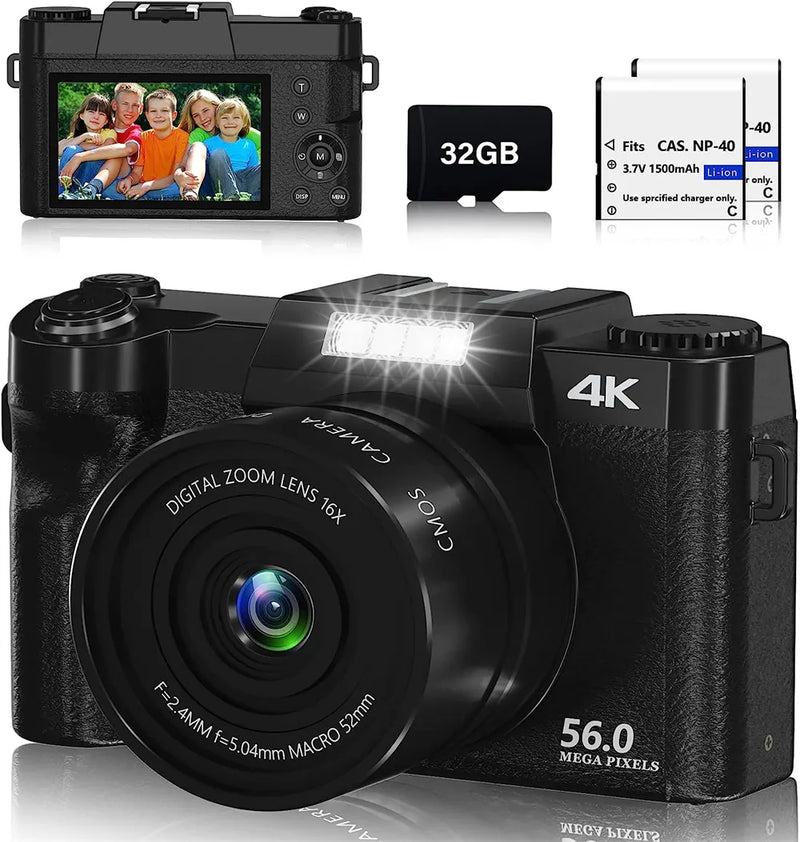 4K HD Digital Photo Camera For Photography Camera 56 MP Camcorder 3