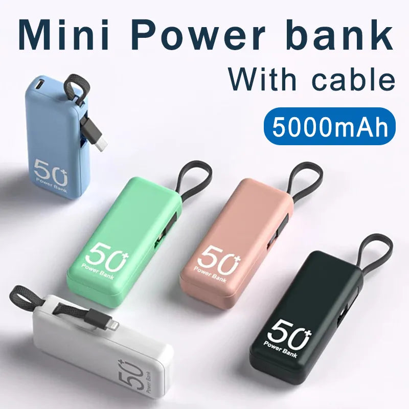 5000mAh Mini Power Bank Cellphone Fast Charging External Battery For I