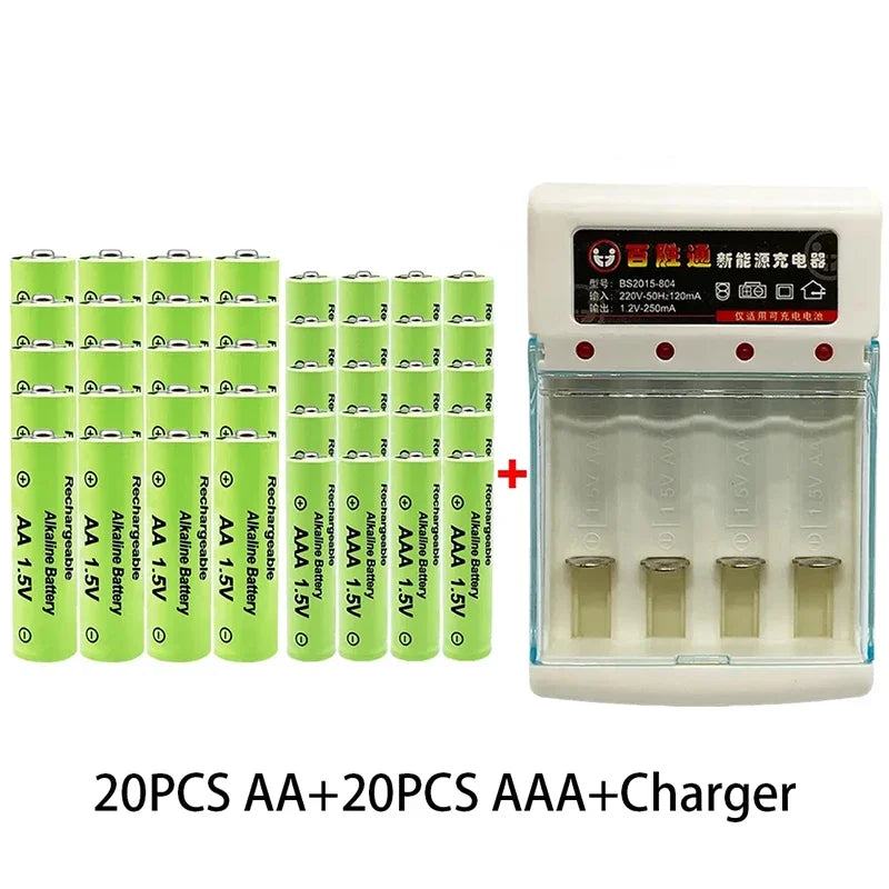 AA AAA Battery1.5V Rechargeable Battery AA9800MAHAAA8800MAH with Charger for LED Flashlight Flashlightorelectronicdevices