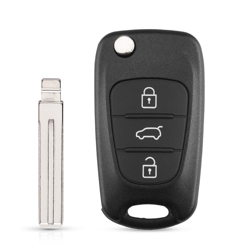 KEYYOU New Remote Key Shell For Hyundai I20 I30 IX35 I35 Accent Kia Picanto Sportage K5 3 Buttons Flip Folding Remote Key Case