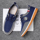 New Men's Canvas Shoes Lightweight Sports Shoes Casual Mesh  Breathable Vulcanized Shoes Classic Fashion Lace Up Work Shoes