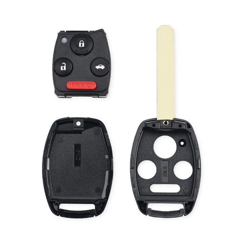 KEYYOU 2/3/3/4 Button Uncut Blade Remote Car Key Shell For Honda Fit Accord Civic CRV Pilot Insight Jazz HRV Fob Case Cover