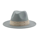 Panama Hat Western Cowboy Hats for Women Solid Big Brim Casual Fedoras Men Women Camel Black White Felted Hat Sombreros Gorras