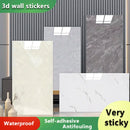 30cmx60cm Wall Stickers Thick Self Adhesive Tiles Floor Stickers Marble Bathroom Ground Waterproof Wall Sticker  PVC Room Wallpa