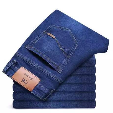 Fashion Brand Clothing Slim Men Business Casual Jeans Man Oversize Denim Pants Trousers Baggy Stretch Jeans Autumn