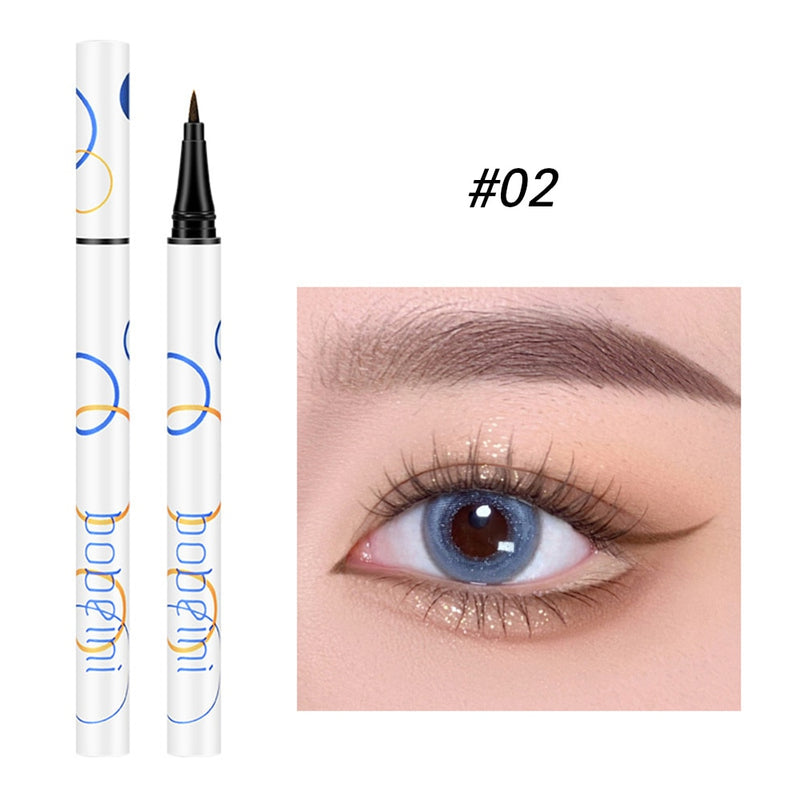 Waterproof Black Eyeliner Long Lasting Non-smudge Quickily Drying Smooth Matte Brown Liquid Eyeliner Pen Cosmetic Eyes Makeup