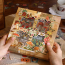 Mr. Paper 100 Pcs/Set Vintage Butterfly Sticker Gift Box Aesthetic Flower Mushroom Scrapbooking Decoration Stationery Stickers