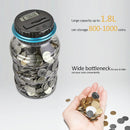 Piggy Bank Money Box Jar 1.5L 1.8L ATM Counter Electronic Digital LCD Counting Coin Money Saving Box Coins Storage Box Jar
