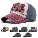 Fashion Vintage Washed Cotton Baseball Cap Digit 1962 Embroidery Snapback Hat Visor Hip Hop Caps