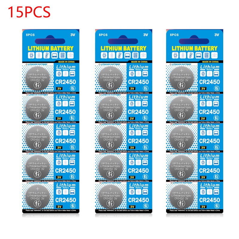 LiCB CR2450 Battery 3V Lithium CR 2450 3 Volt Coin & Button Cell (10 Pack)