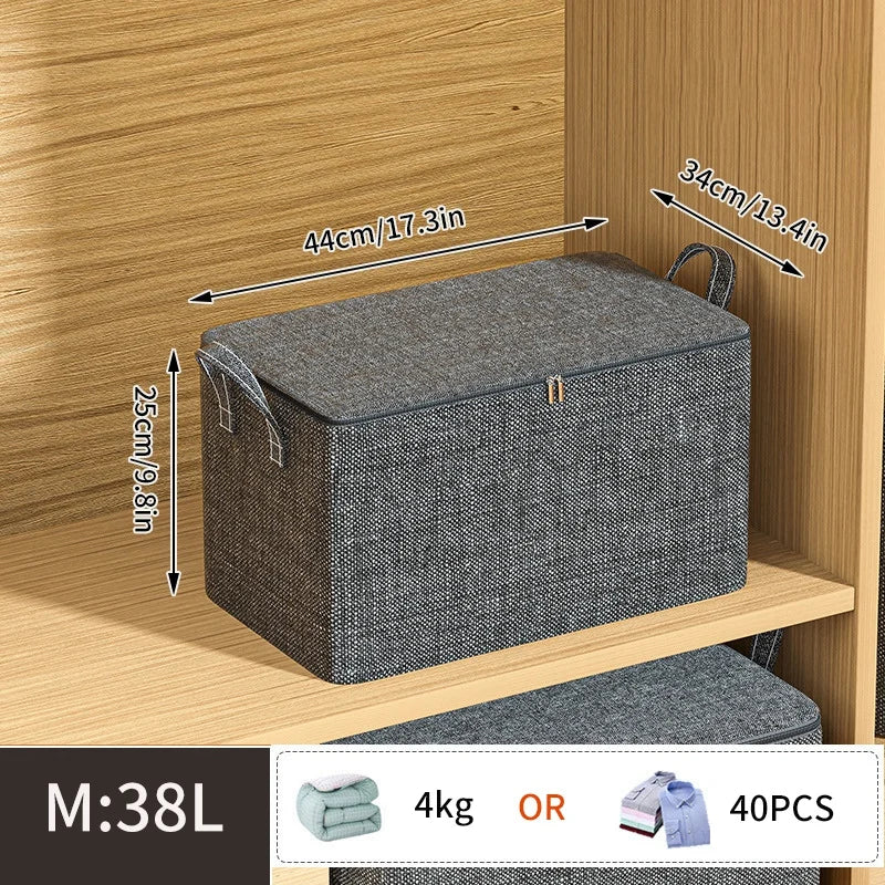 Dustproof Quilt Storage Bag With Zipper Household Storage Box 
Multi Functional Non-woven Home Storage Bag Home Storage supplies