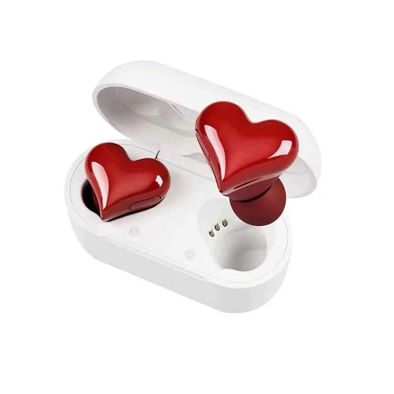 New Original Bluetooth Wireless Headphones Heart Shaped Earphones woman Earphone High Quality Heart Earbuds Girl Gift