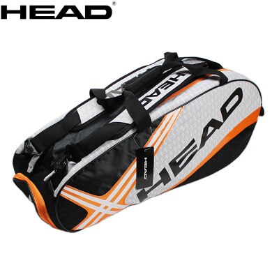 HEAD Tennis Bag Mens Tennis Racket Large Sport Bag Outdoor Gym Badminton Backpack 4-9 Racquet Sports Bag With Handle Waterproof