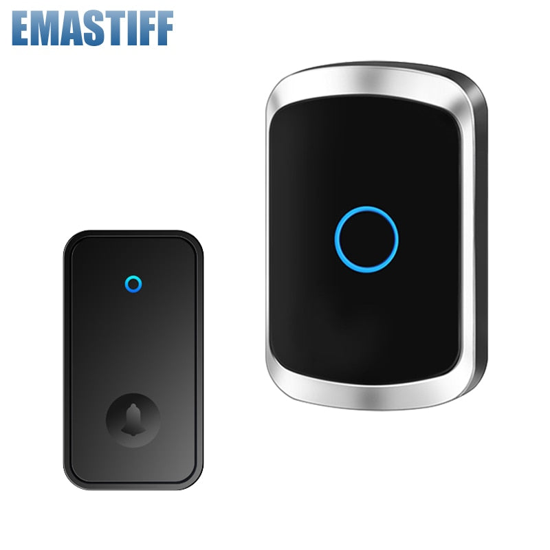 Wireless Doorbell No Battery required Waterproof Self-Powered 433mhz Door bell Sets Home Outdoor Kinetic Ring Chime Doorbell