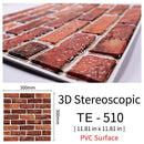 3D Wall Stickers 30x30cm Water and Oil Proof Not Fade wall papers Imitation Brick Tile Stone grain cobblestone for Home Decorate