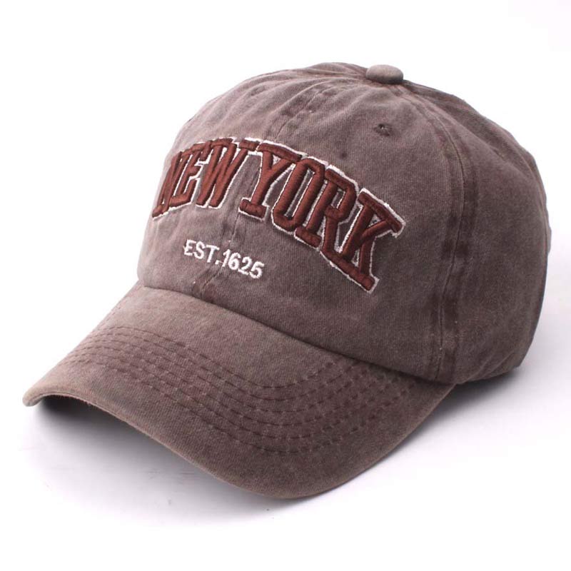 100% Cotton Adult Baseball Cap Washed Dad Hats for Men 3D Embroidery Grey Orange Brown Navy Khaki Size 58cm