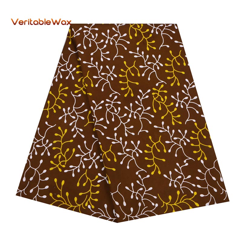 African Wax Polyester Wax Fabric High Quality Ankara Veritablewax African Wax Print Fabric A-6