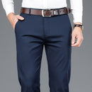 New Men's Bamboo Fiber Casual Pants Classic Style Business Fashion Khaki Stretch Cotton Trousers Male Brand Clothes