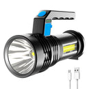 LED Flashlight USB Rechargeable Handheld Lantern Ultra Powerful Torch Light Portable Lamp Camping Searchlight Outdoor Lighting