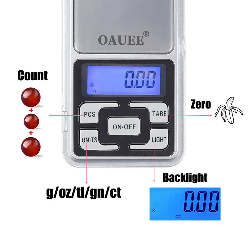 Towayer Electronic Scales  Jewelry Gold Balance Weight Gram LCD Pocket Weighting Digital Kitchen Scale With High Precision 0.01g