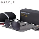 BARCUR Design Memery Alloy Sunglasses Polarized Gradient Men's Sun Glasses Women Pilot Eyewear Mirror Shades Oculos De Sol
