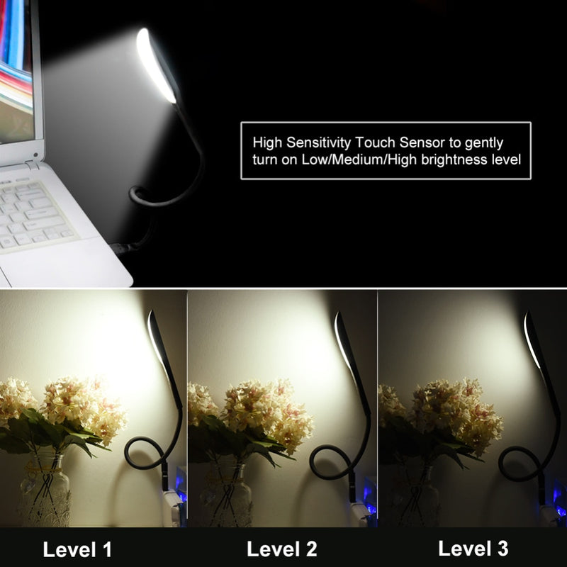 Mini Portable Laptops USB LED Light Touch Sensor Dimmable Table Desk L