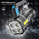 4 LED Flashlight Portable T6 Torch USB Rechargeable Searchlight Waterproof Spotlight for Fishing Light Lantern