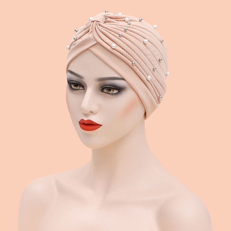 Women Shine Silver Gold Knot Twist Turban Headbands Cap Autumn Winter Warm Headwear Casual Streetwear Female Muslim Indian Hats