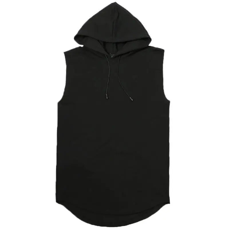 New Men's Tank Tops Vest Sleeveless Tees For Male Hooded Man Vests Tops Hip Hop Men Tank Top T shirt