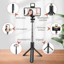 New 3 In 1 Wireless Selfie Tripod With Fill Light Bluetooth Shutter Remote Control Portable Foldable Monopod For Smart Phone