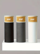 3-Pack Men'S Breathable Comfort Polyester Shortie Underwear - Solid Color Casual Boxer Briefs with Medium Stretch Knit Fabric, Elastane for Sport and Leisure