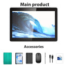 Relndoo Android Tablet with Keyboard, Android 14 Tablet, 128GB Storage, 6GB+6GB Expanded RAM, 2 in 1 Tablet, 10.1 inch Tablet with Case, Mouse, Stylus, 1280x800IPS, 2.4G/5G Wireless, Type-C (Without Adapter), Tablet, Pad