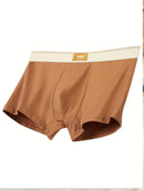 3-Pack Men'S Breathable Comfort Polyester Shortie Underwear - Solid Color Casual Boxer Briefs with Medium Stretch Knit Fabric, Elastane for Sport and Leisure