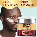 Men'S Retinol Cream, Peptides Face Lift Cream, Skin Tightening Moisturizer with Vitamin E And Caffeine, Face Collagen Cream for Smoothing & Firming Skin, Daily Face Care Cream, Facial Moisturizer for All Skin Types, 1.764Oz