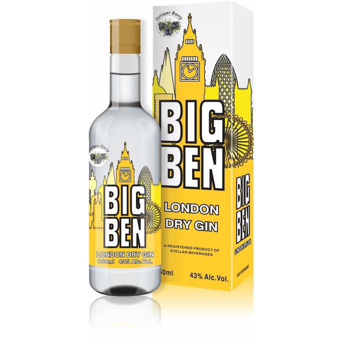 Big Ben  Gin 750ml London Dry Gin