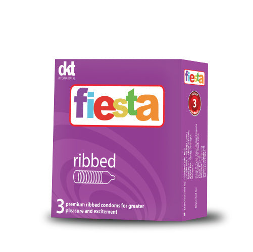 Fiesta 3in1 Ribbed Condom