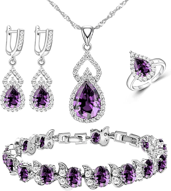 Jewelry Sets Amazon Prime Day Jewelry Deals Purple Jewellery Set