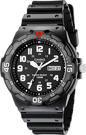 Casio EAW-MRW-200H-1BV Men's MRW200H-1BV Black Resin Dive Watch