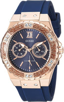 GUESS 39MM Crystal Silicone Watch