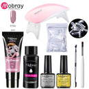 Mobray UV Poly Nail Gel Extension Nail Kit All For Manicure Set Acrylic Solution UV/LED Building Gel Polish For Nail Art Design