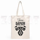 The Vampire Diaries Chronicles Vampiricas Hip Hop HipsterCartoon Print Shopping Bags Girls Fashion Casual Pacakge Hand Bag